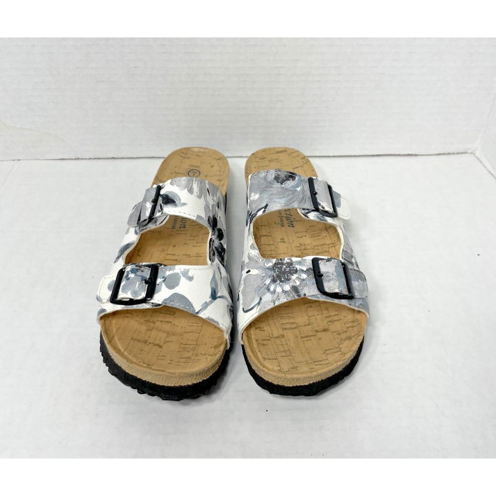 RK Collection Floral Buckle Cork Foot Sandals Size 7